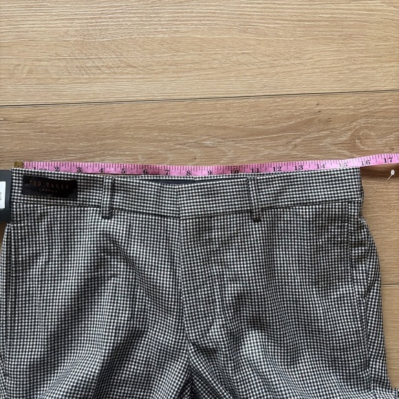 Ted Baker Roger CT Men's 100% Wool Flat Front Dress Pants Waist 30 R Houndstooth - Picture 6 of 8